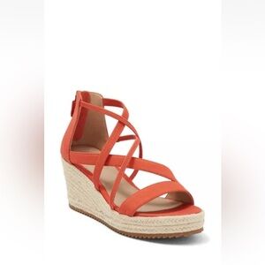Eileen Fisher Womens Wanda Espadrille Wedge Sandals SZ 7.5 Tangela Orang…